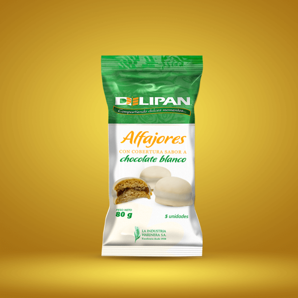 Alfajores con chocolate blanco - Delipan