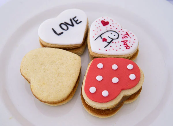 Galletas en forma de corazón
